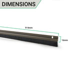 Door Bottom Brush Draught Seal - 914mm - Brown - tradefit - 4