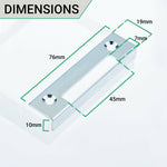 Budget Lock Keep - Angled - 76 x 19 x 2mm - Zinc Plated - tradefit - 2