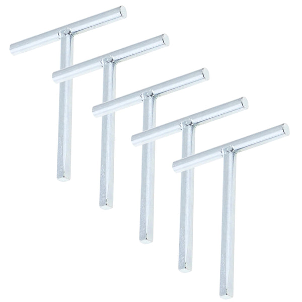 Budget Lock Taper Key PACK 5 T Tee Loft Access Panel Horse Box Key - Zinc Plated - tradefit - Featured Image