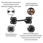 Cabin Hook Wire Pattern - 250mm - Black - tradefit - 3