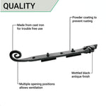 Curly Tail Casement Stay - 300mm - Black Antique - tradefit - 4