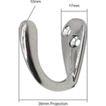 Single Robe Hook - Polished Chrome - Pack of 4 - tradefit - 2
