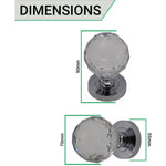 Glass Mortice Door Knob - Polished Chrome - tradefit - 3