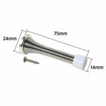 Spring Wall Mounted Door Stop - 75mm - Nickel Plated - tradefit - 2