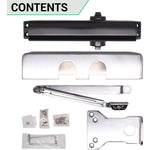 Fire Door Closer - Power Size 3 - 6 - Polished Chrome - tradefit - 7