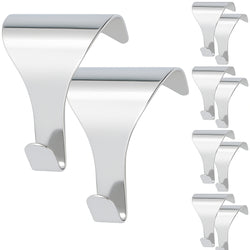 Chrome Picture Rail Hook Moulding Dado - Polished Chrome - Pack of 10 - tradefit