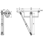 Universal Overhead Fire Door Closer Dual Handed Push or Pull Side - Power Size 3 - Polished Brass - tradefit - 10