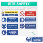 Site Safety Sign Build Own Composite Kit 650 x 650mm with 12 signs - tradefit - 1