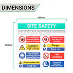 Site Safety Sign Build Own Composite Kit 650 x 650mm with 12 signs - tradefit - 4
