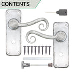 Iron Lever Curly Rustic Pewter Bathroom Set - tradefit - 5