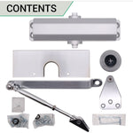 Universal Overhead Fire Door Closer Dual Handed Push or Pull Side - Power Size 3 - Satin Chrome - tradefit - 5