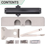 Overhead Fire Door Closer Reversible Push or Pull Side - Power Size 2 - 4 - Satin Nickel - tradefit - 6
