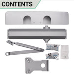 Fire Door Closer - Power Size 3 - 6 - Silver - tradefit - 7