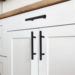 T - Bar Cupboard Dee Handle 348x12mm 288mm Centres Matt Black - tradefit - 8