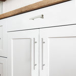 T - Bar Cupboard Dee Handle 348x12mm 288mm Centres Matt White - tradefit - 6