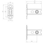 Nador Satin Brass Mortice Door Knob Kit - 76mm Bathroom Deadbolt - tradefit - 6