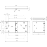 Projection Hinge Double Phosphor Bronze Washered - 102x200x4.5mm - Satin Chrome - tradefit - 3