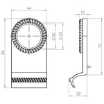 Georgian Rim Cylinder Pull - 86x44mm - Polished Brass - tradefit - 2