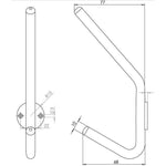 Hat and Coat Hook - 130mm - Satin Stainless Steel - tradefit - 2