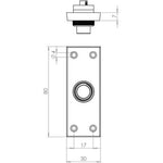 Rectangular Bell Push - 80x30mm - Satin Chrome - tradefit - 2