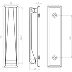 Contemporary Door Knocker - 157x36mm - Polished Chrome - tradefit - 3