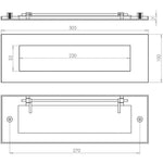 Victorian Letter Plate - 305x100mm - Polished Chrome - tradefit - 6