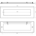 Victorian Letter Plate - 355x115mm - Polished Brass - tradefit - 6