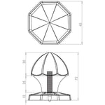 Pinnacle Centre Door Knob - 65mm - Satin Chrome - tradefit - 2