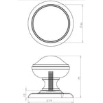 Round Centre Door Knob - 66mm - Polished Brass - tradefit - 2