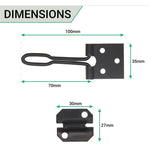 Wire Pattern Hasp & Staple - 4 inch - Black - tradefit - 3