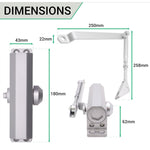 Trade Pack of 10 Overhead Fire Door Closer Universal Reversible Push or Pull Side - Power Size 3 - Silver - tradefit - 5