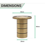 Brass Dust Socket for Flush Bolts - 20 x 35mm - Florentine Bronze - tradefit - 3