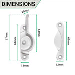 Narrow Fitch Pattern Sash Window Fastener - 64mm - Satin Chrome - tradefit - 3