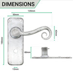 Iron Lever Curly Rustic Pewter Bathroom Set - tradefit - 3