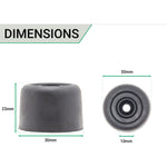 Black Rubber Floor Mounted Door Stop - Pack of 2 - tradefit - 3
