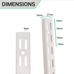 Twin Slot Shelving - Upright - White - 1980mm - tradefit - 4