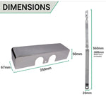 Universal Overhead Fire Door Closer Dual Handed Push or Pull Side DA + BC – Power Size 2 - 4 - Polished Chrome - tradefit - 3