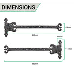 Antique Door and Gate Hinges - 13 x 4 Inches - Black - tradefit - 4