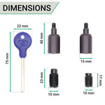 Locking Security Sash Window Stop Set - Pack of 2 with Key - Matt Bronze - tradefit - 4