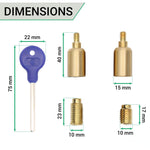 Locking Security Sash Window Stop Set - Pack of 2 with Key - Satin Brass - tradefit - 4