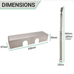 Overhead Fire Door Closer Reversible Push or Pull Side - Power Size 2 - 4 - Satin Nickel - tradefit - 3