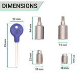 Locking Security Sash Window Stop Set - Pack of 2 with Key - Satin Nickel - tradefit - 4