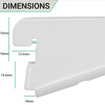 Twin Slot Shelving - Bracket - White - 220mm - tradefit - 4