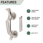 Doctor Door Knocker Slimline Polished Nickel - tradefit - 3