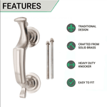 Doctor Door Knocker Slimline Satin Nickel - tradefit - 4