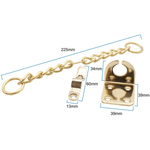 Door Chain Lock Guard for Narrow and Standard Frames - Brass - tradefit - 2