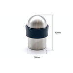 Floor Mounted Dome Door Stop - 30mm Diameter - Satin Stainless Steel - tradefit - 2