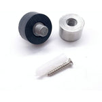 Floor Mounted Dome Door Stop - 30mm Diameter - Satin Stainless Steel - tradefit - 3