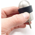 Floor Mounted Dome Door Stop - 30mm Diameter - Satin Stainless Steel - tradefit - 4