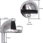 Oval Floor Mounted Door Stop - Screw Fixing - Polished Chrome - tradefit - 2
